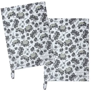 Krasilnikoff Geschirrtuch Rosehip, (2-tlg., 2-teilig), Geschirrtücher ca.50x70cm Baumwolle