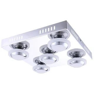 Wofi Deckenleuchte, 9-flg. Modell: Carter - Chrom, 9589.09.01.0000 - Silber