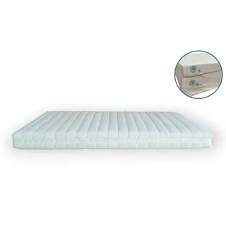 Naturmatratze 80-200x200 cm - Bio Matratze mit Härtegradwahl, geborgenschlafen, 15 cm hoch, (Latexmatratze Bio 140x200 - Punktelastisch & Nachhaltig, Komfortmatratze aus Naturkautschuk - Atmungsaktiv & Langlebig), Natural Latex Mattress 80x200 cm - Ergonomisch & Atmungsaktiv 90 cm x 200 cm x 15 cm