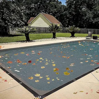 Rechteckige Poolabdeckung, 5 x 8 m, Blatt- und Schmutzschutz, Winter-Pooldecke für oberirdische Pools, robuste Outdoor-Poolplane