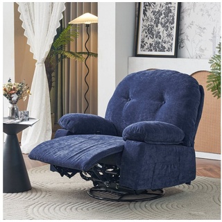 Ulife Sessel TV-Sessel 360°-Drehsessel Massagesessel Relaxsessel Loungesessel, mit 360° Drehfunktion und Timer blau