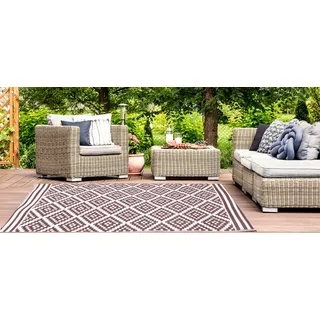 Jet-Line Outdoor Kunststoffteppich AUSTIN braun 120 x 180 cm