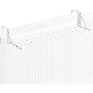 Handtuchhalter Heizkörper Aus ABS Und Carbonstahl, Ausziehbarer Wäscheständer Heizung, Heizkörper Wäschetrockner, Heizkörperregal, 120°C Hitzebeständig (Weiße, teleskopierbare Ausführung, 50–95 cm)