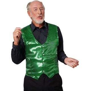 dressforfun Anzugweste Pailletten-Weste Herren grün S