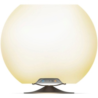kooduu LED Tischleuchte Sphere, Bluetooth-Lautsprecher, LED fest integriert, Warmweiß, Sekt-/Getränkekühler, Bluetooth Lautsprecher, koppelbar, TWS-Stereo silberfarben