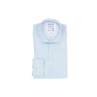 PURE Herren Hemd blau Jersey gemustert, blau, Frühjahr/Sommer 2025