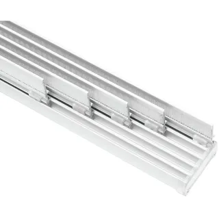 GARDINIA Flächenvorhangschiene Komfort Komplett-Set 5-läufig Weiß 280 cm