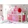 90 x 200 cm inkl. Textil-Set Kiefer massiv weiß horse-pink