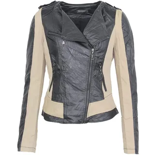 Sotala Damen Blazer Jacke Leder Optick Kunstlederjacke Übergangsjacke Jacket Bikerjacke - 40