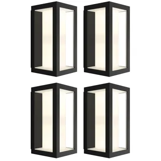 Philips Hue Impress Wandleuchte White & Color Schwarz Schmal 4er-Pack