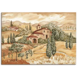 Leinwandbild ARTLAND "Landschaft IV", beige (farbe bild(er): naturfarben), B:70cm H:50cm, Bilder, Leinwandbild, auf Holzrahmen gespannt