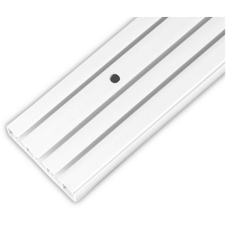 Bestlivings Gardinenstange, 3-läufig, Kunststoff, Gardinen Innenlaufschienen, 1 - 3 Lauf Schiene Vorhang weiß 180 cm