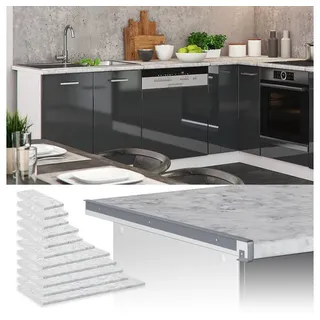 Vicco Küchenarbeitsplatte R-Line Weiß/Marmor, 30 cm