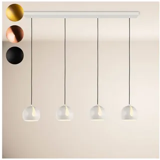 s.luce Pendelleuchte Ball Esstisch-Pendelleuchte 2-5-flammig Ø 20cm Balken 160cm Gold goldfarben