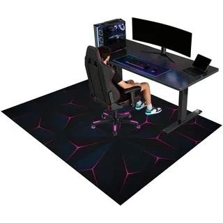 Gaming Teppich Stuhlunterlage 180 x 230 cm Bürostuhl Matte Schreibtischstuhl Unterlage Bodenschutzmatte Bürostuhlunterlage Computerstuhl Teppiche Kratzfeste Bodenmatte Gaming Stuhlmatte für Hartböden