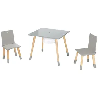 Roba Sitzgruppe, Grau, Holzwerkstoff, 2-Sitzer, Quadratisch, 60x54x50 cm, Kinder- & Jugendzimmer, Kindermöbel, Kindersitzmöbel & -tische, Kindersitzgruppen