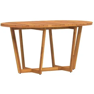 vidaXL Garten-Esstisch Oval 150 x 90 x 75 cm Massivholz Akazie