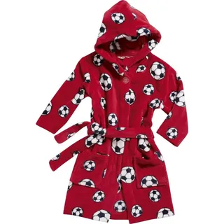 Playshoes Fleece-Bademantel Fußball, 122/128