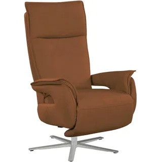 Cantus Relaxsessel, Cognac, Metall, 77x116x80 cm, Fußauswahl, Lederauswahl, Stoffauswahl, Relaxfunktion, Wohnzimmer, Sessel, Relaxsessel