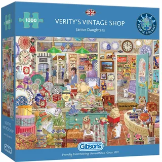 Verity's Vintage Shop 1000 Teile Puzzle | Nachhaltiges Puzzle für Erwachsene | Premium 100% Recyceltes Board | Tolles Geschenk für Erwachsene | Gibsons Games