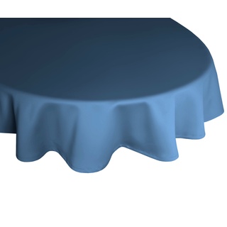 Tischdecke WIRTH "Umea" Tischdecken Gr. B/L: 190 cm x 130 cm, 1 St., oval, blau (dunkelblau) Tischdecken