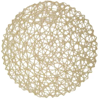 Tischsets und Untersetzer, Schüsselmatte, multifunktional, verschleißfest, Papier, Tischdekoration für Cafés – beige, rund