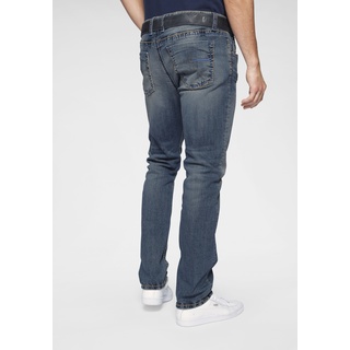Straight-Jeans CAMP DAVID "NI:CO:R611" Gr. 36, Länge 34, blau (dark, used, vintage) Herren Jeans Straight Fit mit markanten Steppnähten