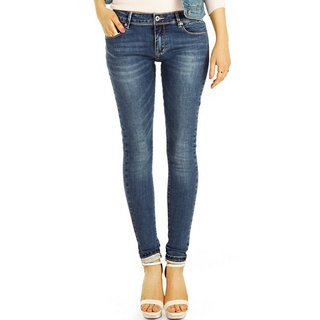 be styled Skinny-fit-Jeans Hüftjeans Röhrenjeans Skinny Fit Hosen stretch Jeans - Damen - j15k-2 mit Stretch-Anteil, 5-Pocket-Style blau 40