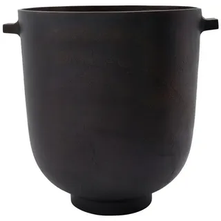 House Doctor Blumentopf Foem, Höhe 28 cm, ∅ 25 cm, Messingbraun