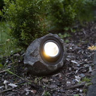 LED Solar Felsen ROCKY - Spot mit warmwei√üer LED -D√§mmerungssensor - 18lm - H: 16cm
