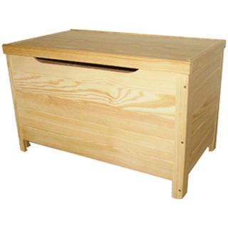 Wellhome WELL HOME MOBILIARIO & DECORACIÓN Gerader Baul aus Kiefernholz fertig OHNE Lack, 70 x 40 x 44 cm