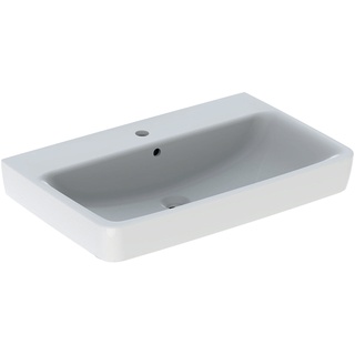 Geberit Renova Plan Waschtisch 75cm, Hahnloch mittig, mit Überlauf,