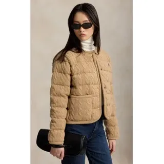 Polo Ralph Lauren für Damen. 211A10459005 Jacke aus Wolle und Kaschmir mit beigen Knöpfen (M), Lässig