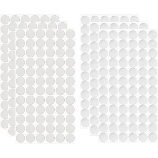 Klettpunkte Selbstklebend 15mm, Klett Klebepunkte 1008 Stück, Klebe Punkte, Klettverschluss Klebend für Papier Kunststoff Glas Leder Metall Weiß