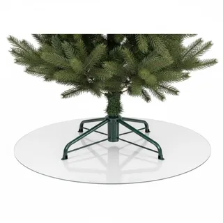 BEAUTEX Weihnachtsbaum Untersetzer PVC Folie matt Bodenschutz rund 40 cm | Runde Schutzunterlage mit abgeschrägter V-Kante – schützt Böden vor Wasser, Kratzern und Harzflecken, robust und abwischbar.