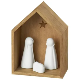 Räder Design Krippe, Weihnachten Krippenspiel Maria Josef Jesuskind braun