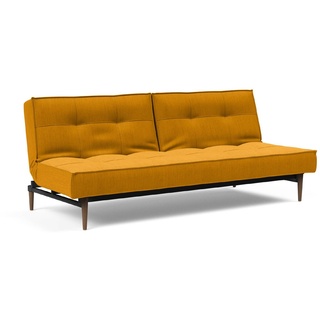 INNOVATION LIVING Schlafsofa Splitback Styletto dunkel Stoff Gelb Curry