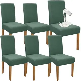 Stuhlhussen Esszimmer wasserdicht abnehmbar hoher 6er Set Matcha Grün