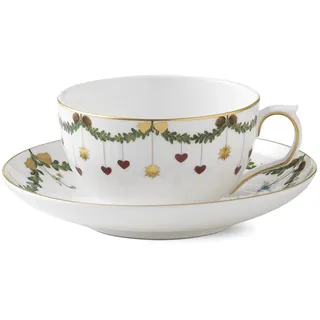 Royal Copenhagen - Teetasse - Star Fluted Christmas - (2-teilig)
