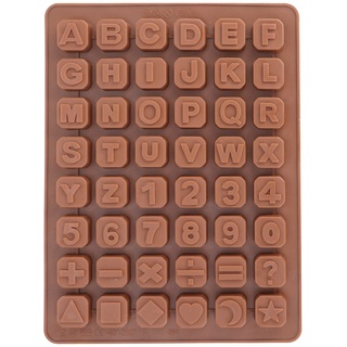 Seifenprofis 48 Buchstaben A-Z Zahlen Sonderzeichen Würfel- Silikonform Seifenform Schokoladenform 24 * 18 * 1,5cm