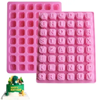 Solidchoice – Silikonformen zum Backen von Buchstaben – 2-teilige Schokoladenformen
