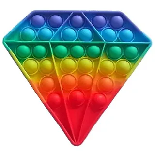 lordies Spielzeug Antistress Popit Push It Pop Fidget Bubble Diamant Mehrfarbig