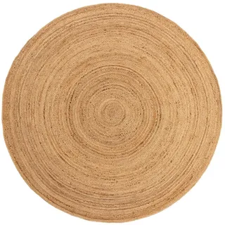 benuta pure Jutta Juteteppich Ø 90 cm Braun