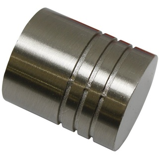Gardinenstangen-Endstück »Zylinder«, GARDINIA, (2-St), Serie Einzelprogramm Chicago Ø 20 mm silberfarben