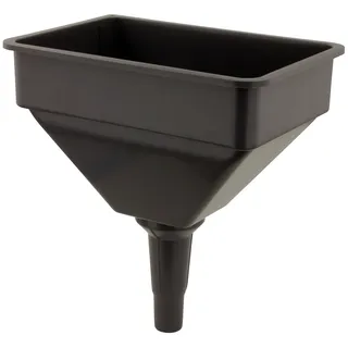 BLUREA Trichter, Traktor-Trichter groß mit Messingsieb; eckig 280x190 mm / 4,0 Liter Volumen, aus Polyethylen, schwarz