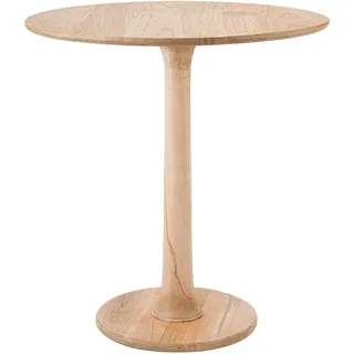 CLP Beistelltisch rund Morristown, handgefertigter Holztisch aus Mindi-Holz, massiver Couchtisch für Wohnzimmer und Esszimmer