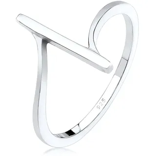 Elli Damenring Solitär 925 Sterling Silber Silber Gr. 54