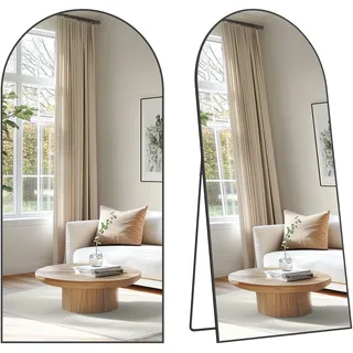 Songmics Standspiegel 180 x 80 cm Mattschwarz