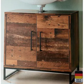 Badezimmer Waschbecken unterschrank , MADE IN GERMANY old style dark Vintage