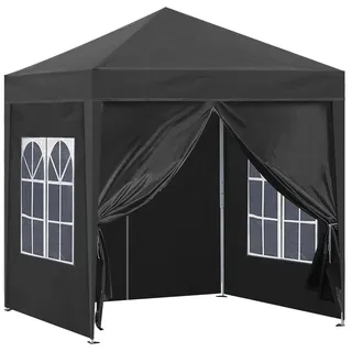 TUKAILAi Pavillon 2x2 Wasserdicht Stabil, Winterfest Faltpavillon 2x2 mit 4 Seitenwnden, Gartenpavillon Höhenverstellbar, Pop Up Pavillon für Outdoor Hochzeit Garten Camping Party